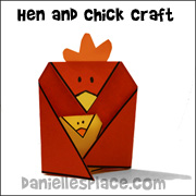 Hen and Chick Folded Paper Craft