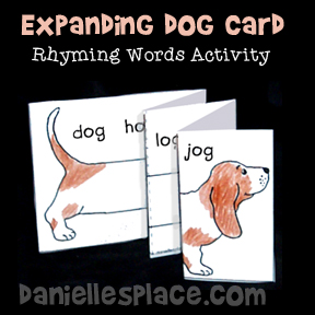 Expanding Dog Picture Rhyming Words Learning Activity from www.daniellesplace.com