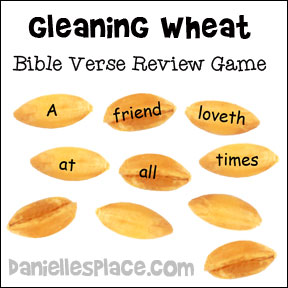 Gleaning Wheat Bible Verse Review Game for Ruth and Naomi Bible Lesson on www.daniellesplace.com