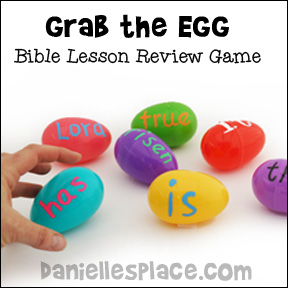 "Grab the Egg" Bible Lesson Review Game from www.daniellesplace.com