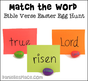 "Matching Words" Bible Verse Easter Egg Hunt