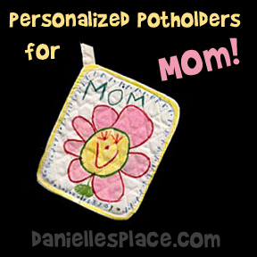 Pot Holder Craft Kids Can Make for Mother's Day from www.daniellesplace.com