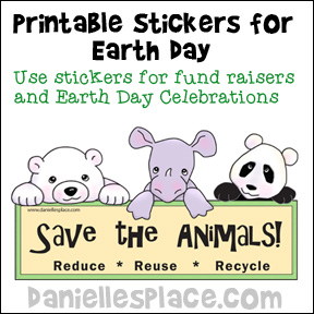 Save the Earth Printable Earth Day Stickers from www.daniellesplace.com
