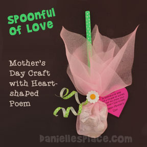 Spoonful of Love Mother's Day Craft for Kids from www.daniellesplace.com