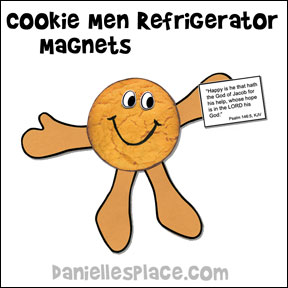 Cookie Man Refrigerator Magnet Craft for Beatitudes Sunday School Lesson from www.daniellesplace.com
