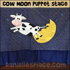 Cow Jumping Over the Moon Puppet Stage Curtain Decoration