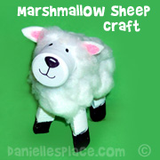 Marshmallow Sheep Craft from www.daniellesplace.com