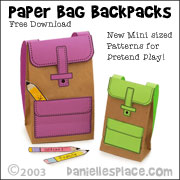 Paper Bag Backpack Craft from www.daniellesplace.com