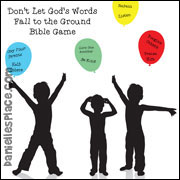 Don't Let the Lord's Words Fall to the Ground Bible verse Review Game for children's Ministry