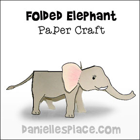 Elephant Folded Paper Craft from www.daniellesplace.com