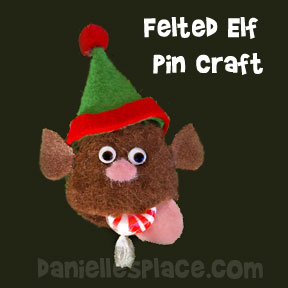 Felted Elf Pin Craft from www.daniellesplace.com