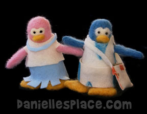 Felted Penguin Craft for Kids