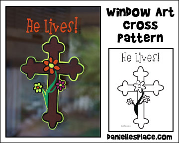 Cross Window Art Pattern - Use liquid chalk art and the printable Cross pattern to decorate your windows from www.daniellesplace.com