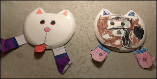 Kitten's Wearing Mittens Paper Plate Craft and Matching Game from www.daniellesplace.com
