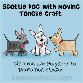 Scottie Dogs with Moving Tongues Paper Craft using polygons