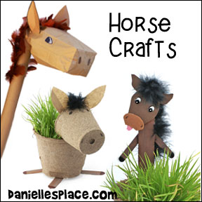 Horse Crafts for Children from www.daniellesplace.com