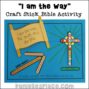 "I am the Way" Bible Verse Activity Sheet for John 14:6 from www.daniellesplace.com