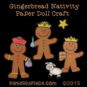 Gingerbread Nativity Paper Dolls Craft for Kids from www.daniellesplace.com - Wisemen