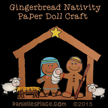 Gingerbread Men Nativity Paper Doll Craft for Kids from www.daniellesplace.com