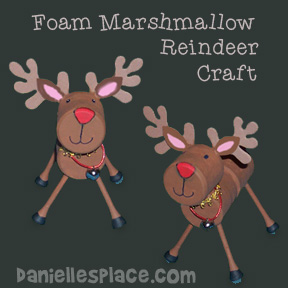 Marshmallow Reindeer Craft for Kids from www.daniellesplace.com