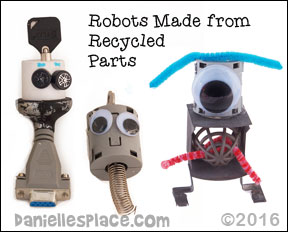 Recycled Parts Robot Craft from www.daniellesplace.com