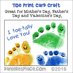 Toe-tally Awesome Valentine's Day Crafts for Kids - If you use this craft and publish it online, please link back to Danielle's Place and give Danielle's Place credit.