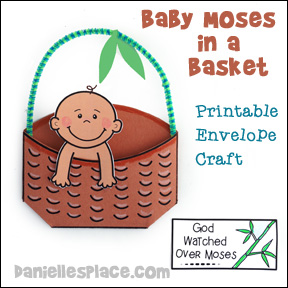 Baby Moses Printable Envelope Craft 1 from www.daniellesplace.com