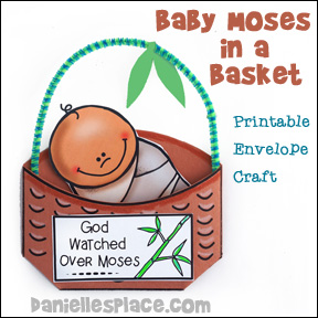 Baby Moses Printable Envelope Craft 2 from www.daniellesplace.com