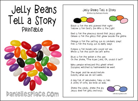 Jelly Beans tell a Story free printable for Easter Sunday from www.daniellesplace.com