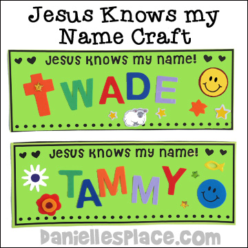 Jesus Knows my Name Bible Craft for Zacchaeus Bible Lesson for Children's Ministry