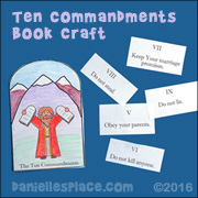 Ten Commandment Booket Craft