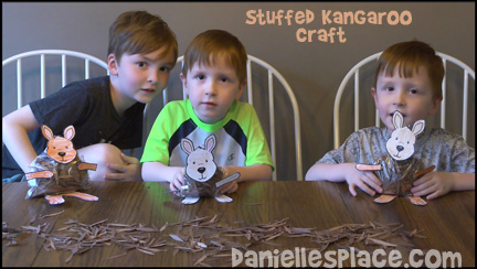 Kids Make a Stuffed Kangaroo Craft