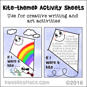 Kite-themed Printable - Use these printables for creative writing and art activities.