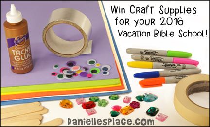 Win craft supplies for your Vacation Bible School! Danielle's Place is giving away craft supplies to help make your VBS even better. Follow us on Facebook or Twitter to find out when the giveaways are live on Amazon.