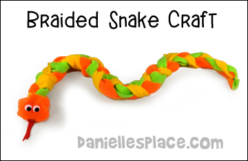 Braided Snake Craft from www.daniellesplace.com