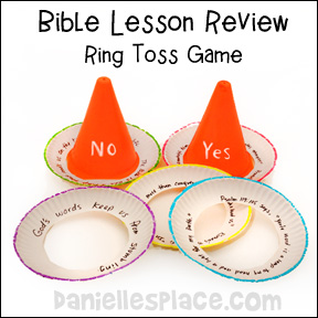 Cone Ring Toss Bible Lesson Review Game from www.daniellesplace.com