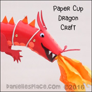 Dragon Cup Puppet Craft from www.daneillesplace.com