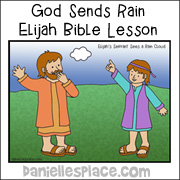 God Sends Rain Elijah Bible Coloring Sheet