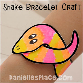 Snake Bracelet Craft from www.daniellesplace.com