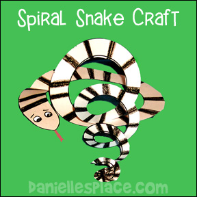 Spiral Snake Craft for Kids from www.daniellesplace.com