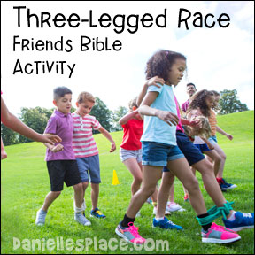 Three-legged Race Friends Bible Activity from www.daniellesplace.com