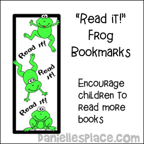 "Read it!" Bookmarks - Use these bookmarks to encourage your children to read more books about frogs.