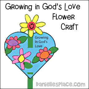 Growing in God's Love" Growing Flower Craft for Children's Ministry
