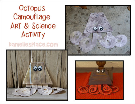 Octopus Camouflage Art and Science Activity for Children from www.daniellesplace.com