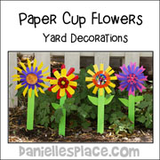 Paper Plate Flowers Yard Decorations
