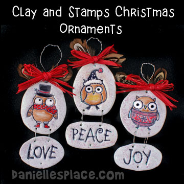Polymer Clay and Stamps Christmas Ornaments Craft
