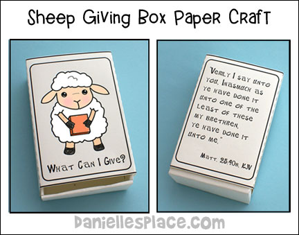 Sheep Giving Box Craft for "Sheep or Goat?" Bible Lesson for Children's Ministry