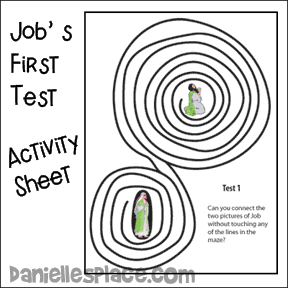 Job's First Test activity sheet