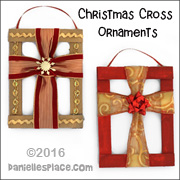 Christmas Cross with Cardboard Frame Ornament Craft