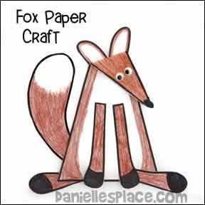 Fox Paper Craft for Kids from www.daniellesplace.com